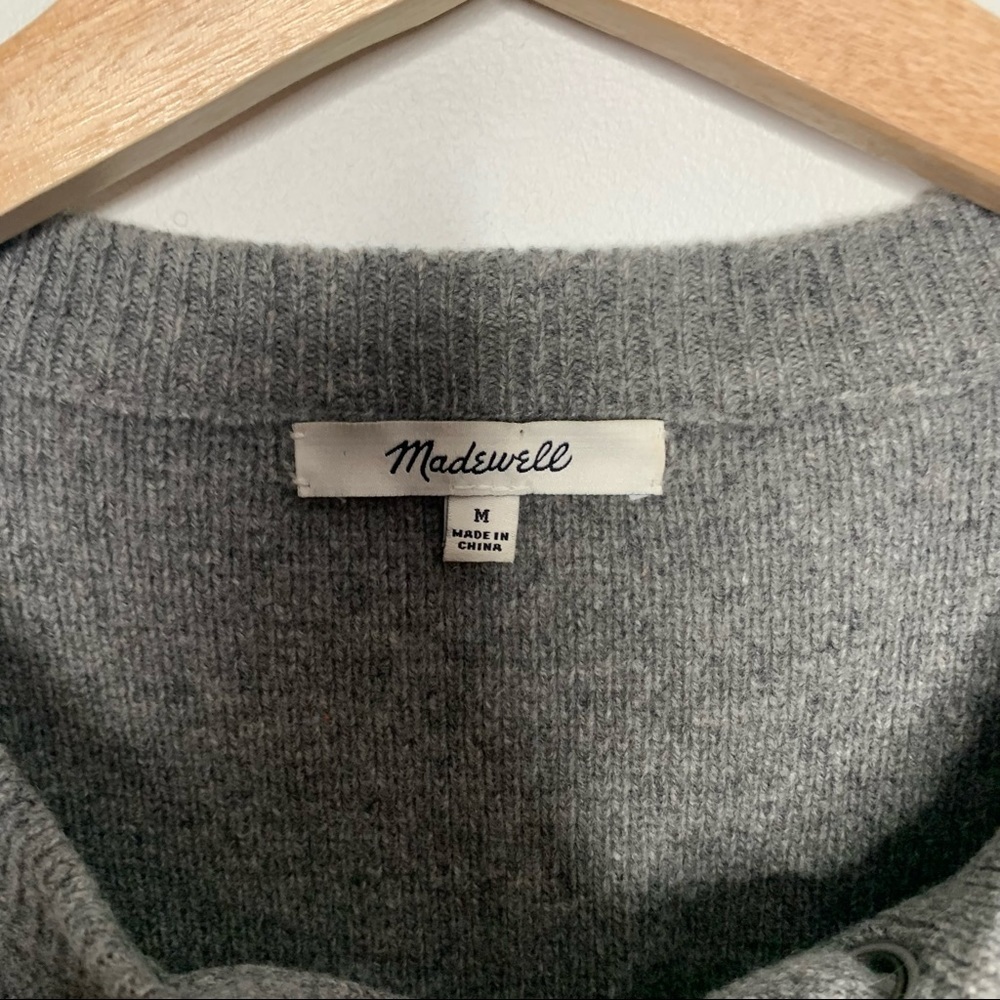 Madewell Gray Merino Wool Lace Up Pullover Sweater Women's Size Medium - Picture 8 of 8